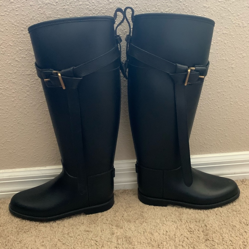 Burberry rain boots